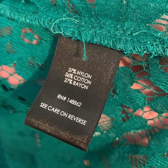 Torrid Lace Trench Coat size 3 never worn green - Picture 7 of 7